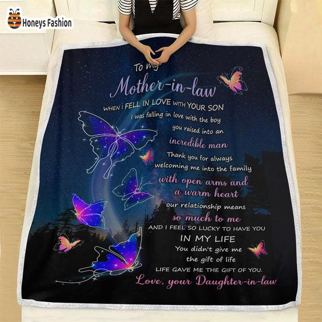 To My Mother In Law Your Daughter In Law Blanket