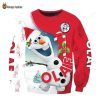 Frozen Olaf Candy Snowman Ugly Christmas Sweater