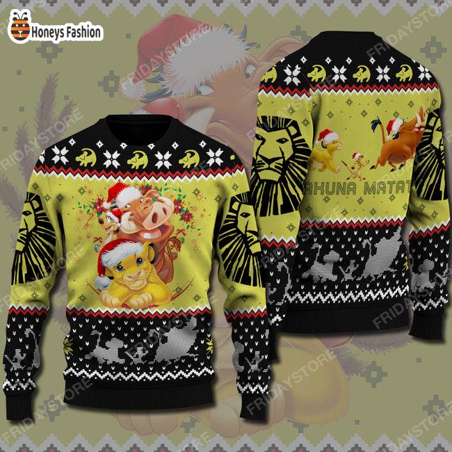 Lion King Hakuna Matata Baby Lion And Friends Ugly Christmas Sweater