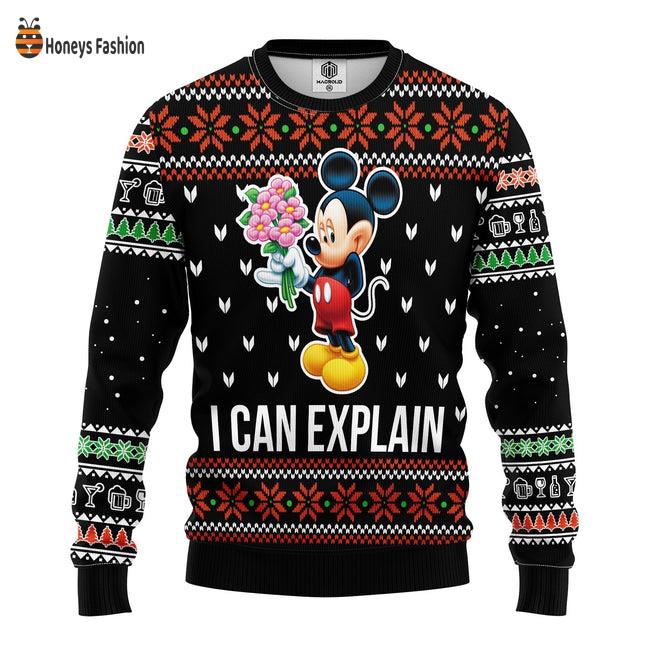 Mickey Mouse I Can Explain Ugly Christmas Sweater