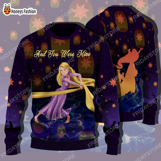 Tangled Rapunzel And You Were Mine Couple Ugly Christmas Sweater