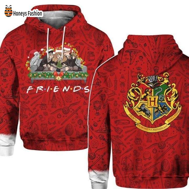 Harry Potter And Friends Hogwarts Red Pattern Hoodie T-shirt