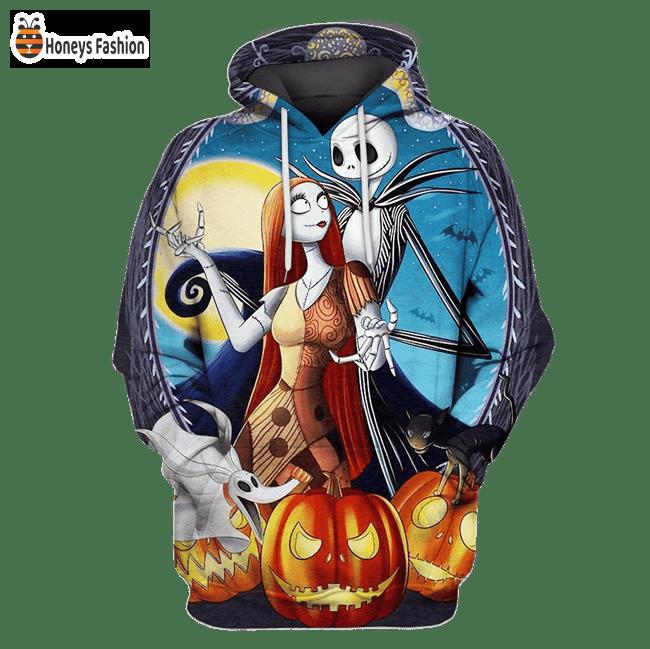 Jack And Sally Pumpkin Halloween The Nightmare Before Christmas Hoodie T-shirt