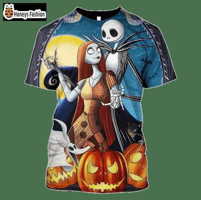 Jack And Sally Pumpkin Halloween The Nightmare Before Christmas Hoodie T-shirt