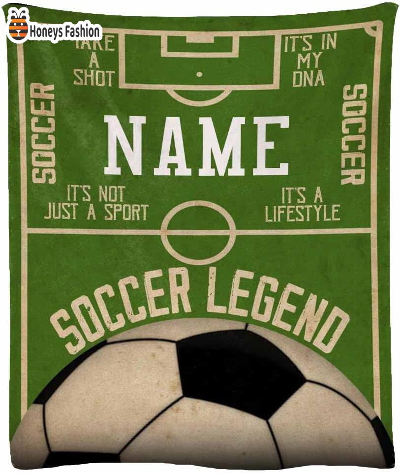 Soccer Legend Take A Shot It’s In My DNA Personalized Blanket