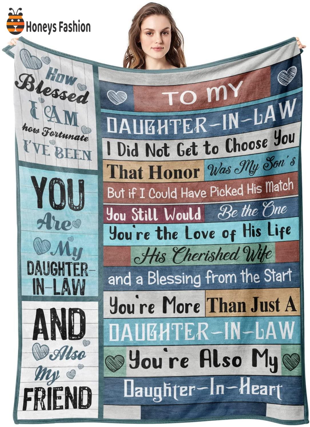 To My Daughter In Law You’re Also My Daughter In Heart Blanket