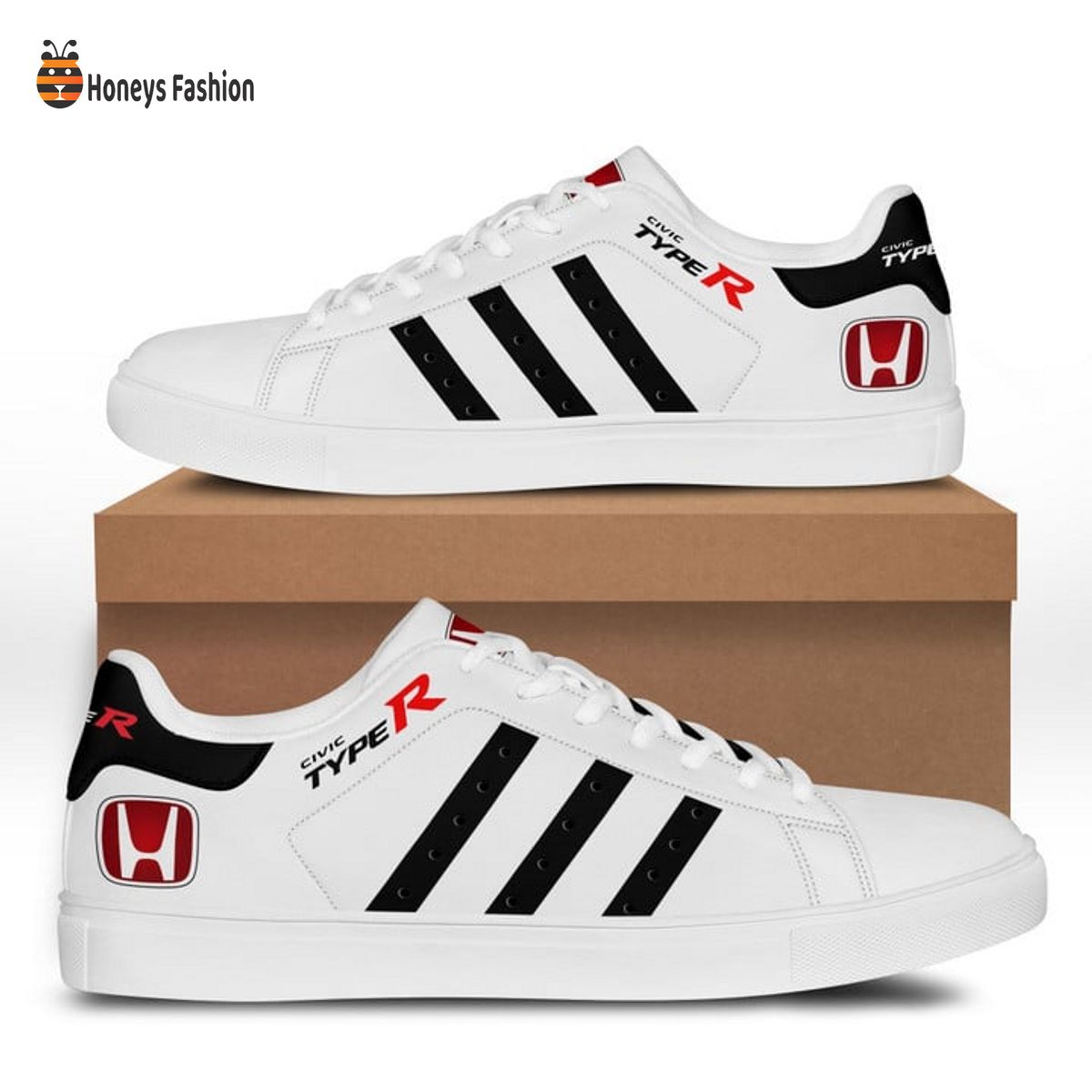 Honda Civic Type R White Stan Smith Low Top Shoes