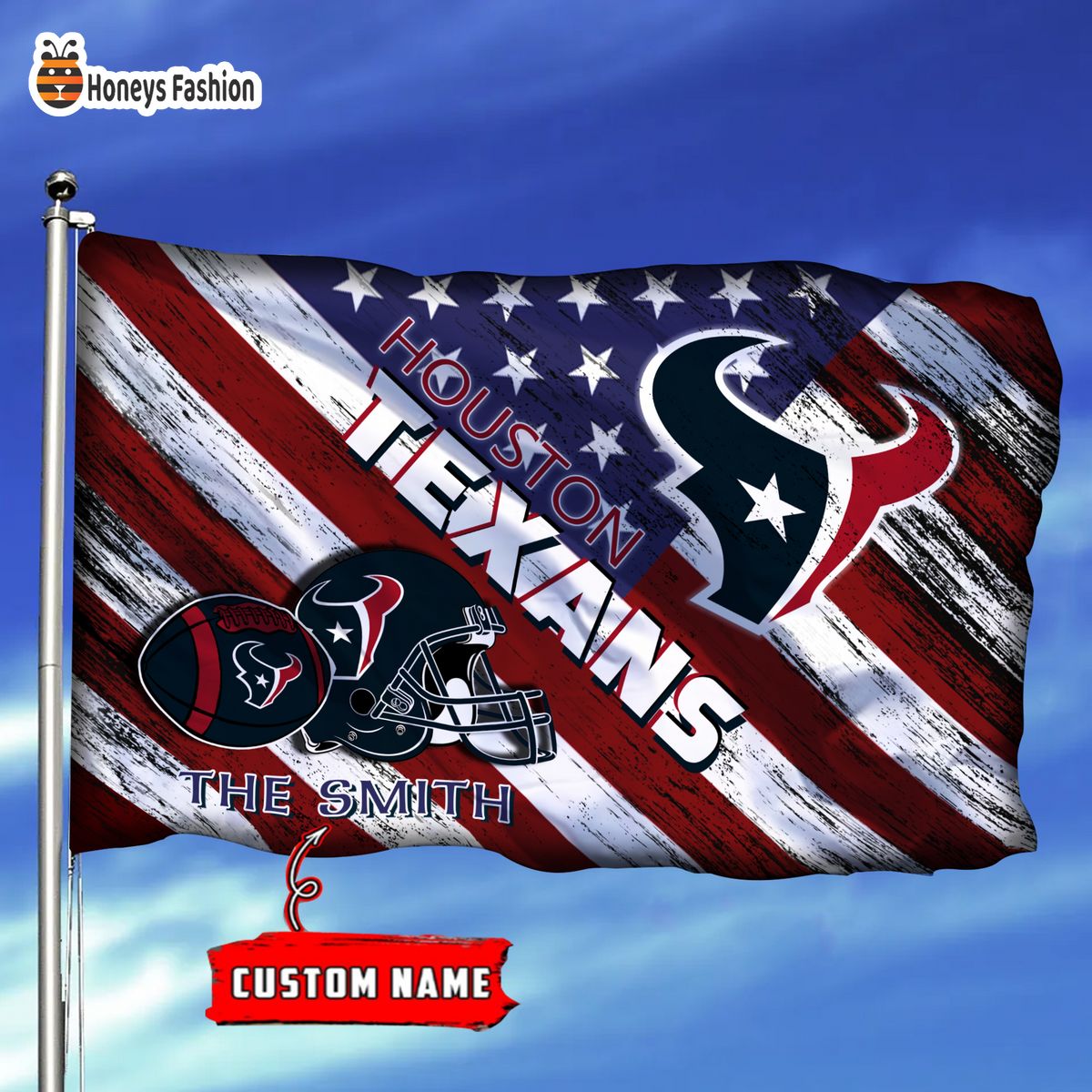 Houston Texans Custom Name Personalized Flag