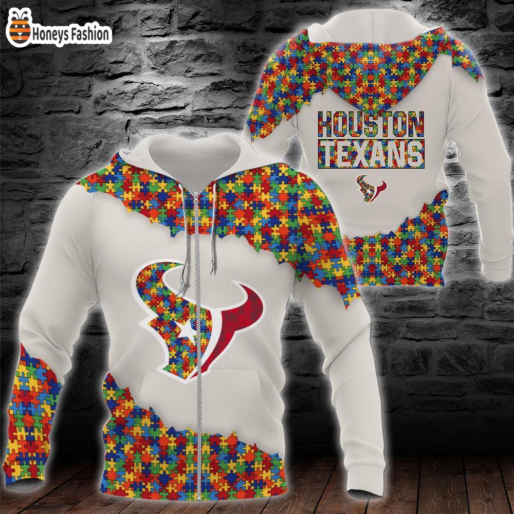 Houston Texans NFL Autism 3d Hoodie Tshirt