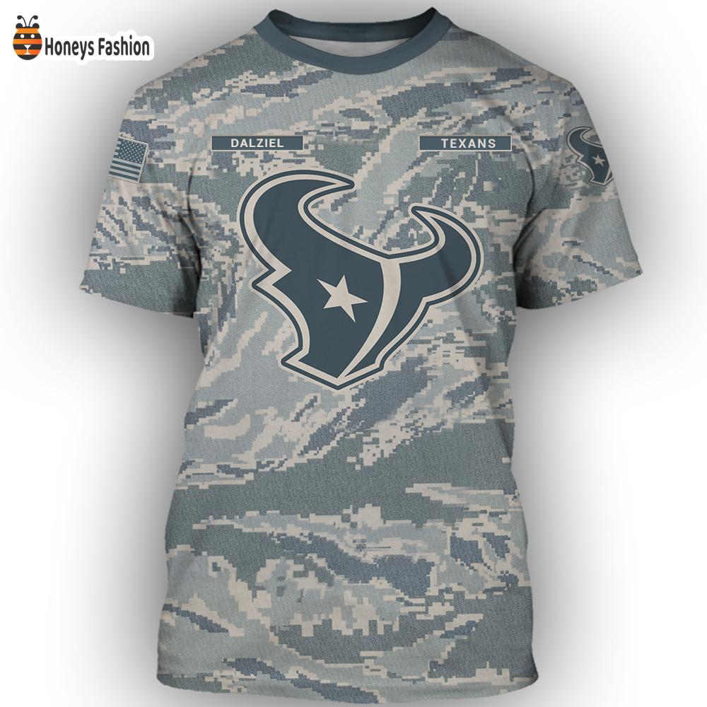 Houston Texans U.S Air Force ABU Camouflage Personalized T-Shirt Hoodie