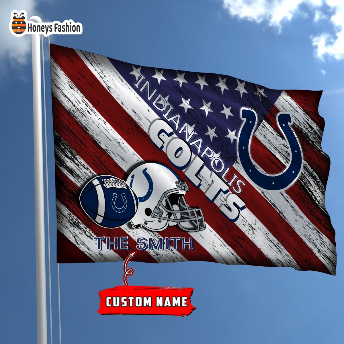Indianapolis Colts Custom Name Personalized Flag