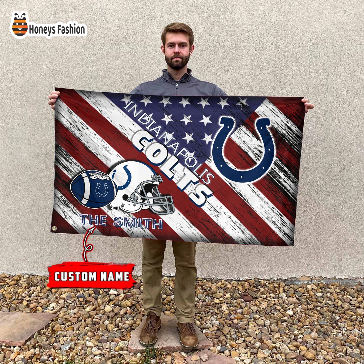 Indianapolis Colts Custom Name Personalized Flag