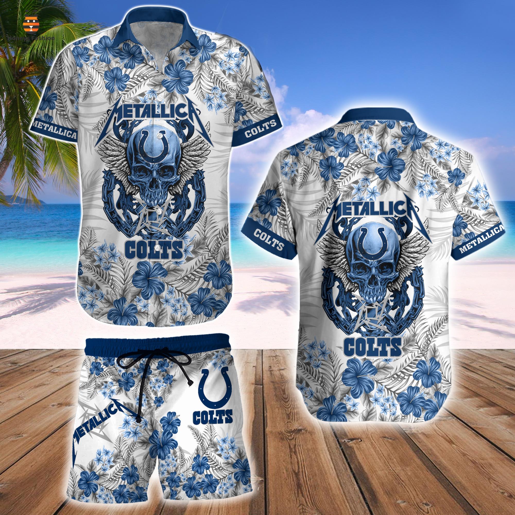 Indianapolis Colts Metallica Hawaii Shirt And Short