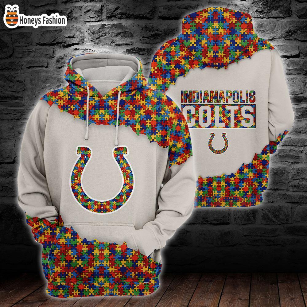 Indianapolis Colts NFL Autism 3d Hoodie Tshirt