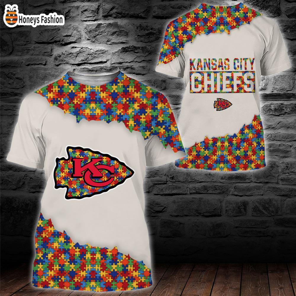 Kansas City Chiefs NFL Autism 3d Hoodie Tshirt