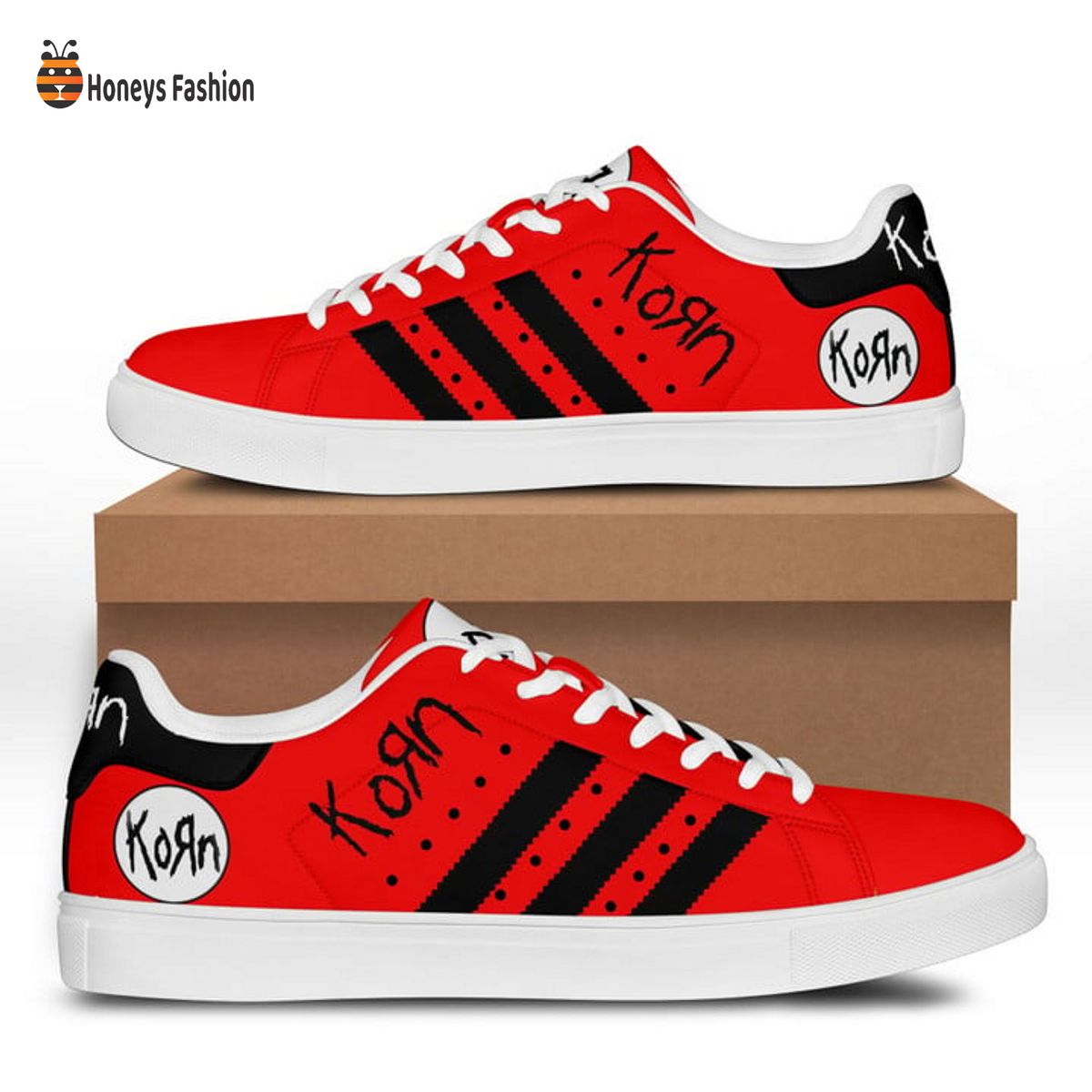 Korn Band Red Stan Smith Low Top Shoes
