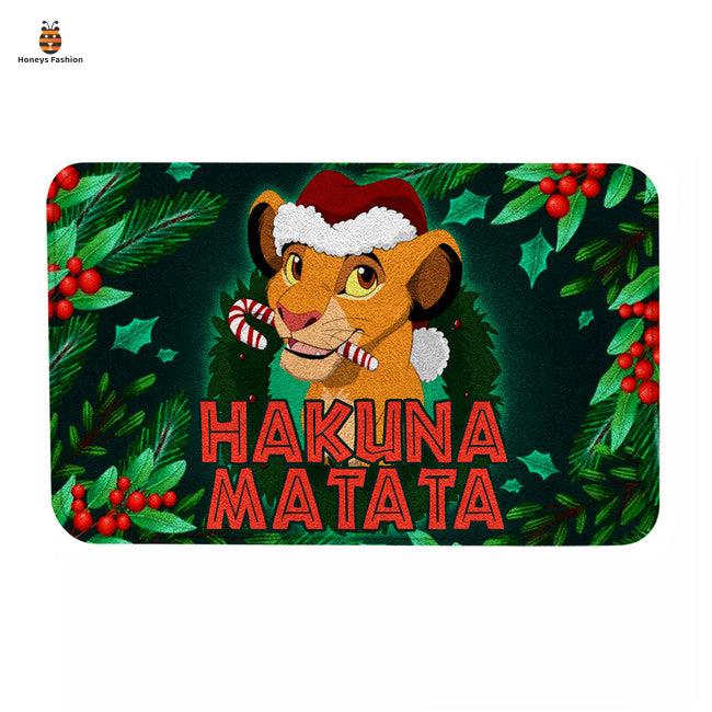Lion King Hakuna Matata Laurel Christmas Doormat