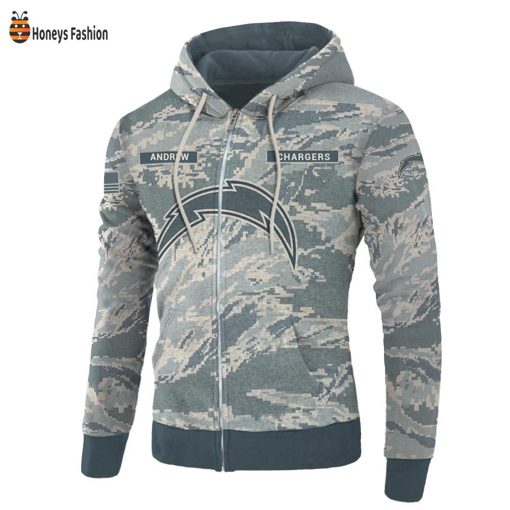 Los Angeles Chargers U.S Air Force ABU Camouflage Personalized T-Shirt Hoodie