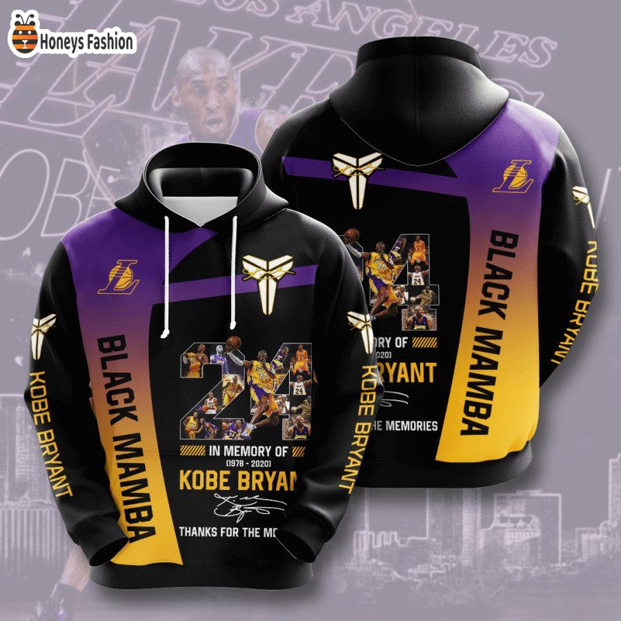 Los Angeles Lakers Kobe Bryant Black Mamba NBA 3D Hoodie