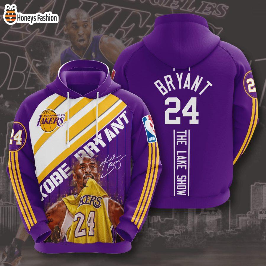 Los Angeles Lakers Kobe Bryant Purple White NBA 3D Hoodie