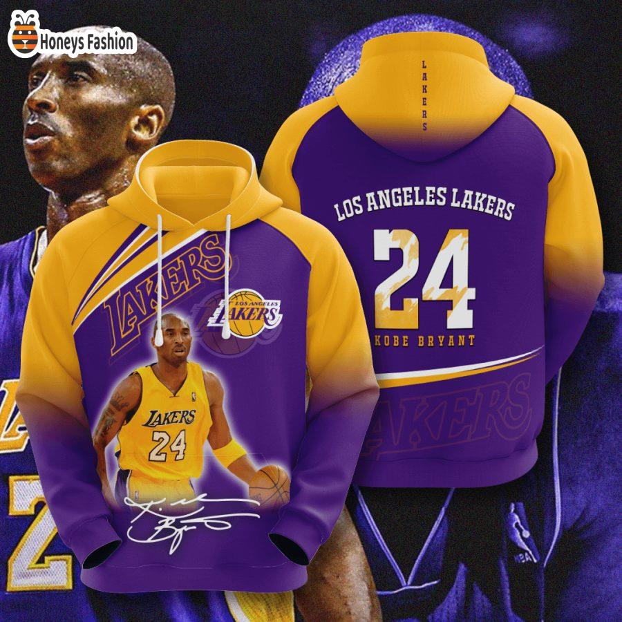 Los Angeles Lakers Kobe Bryant Yellow Purple NBA 3D Hoodie