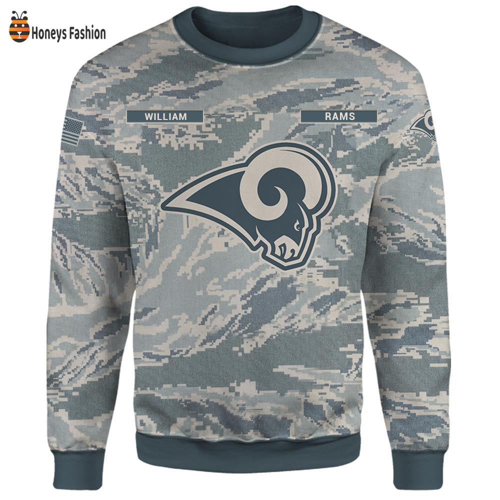 Los Angeles Rams U.S Air Force ABU Camouflage Personalized T-Shirt Hoodie