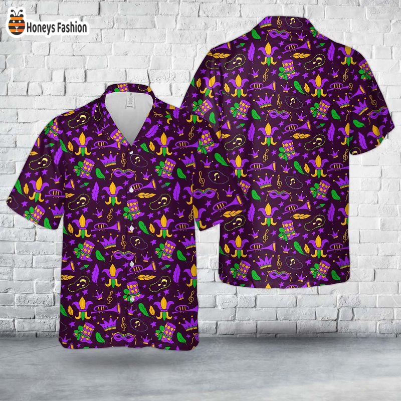 Mardi Gras Pattern Hawaiian Shirt