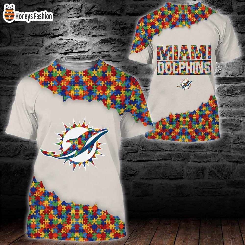Miami Dolphins NFL Autism 3d Hoodie Tshirt