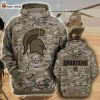 Michigan State Spartans Camo 3d Hoodie