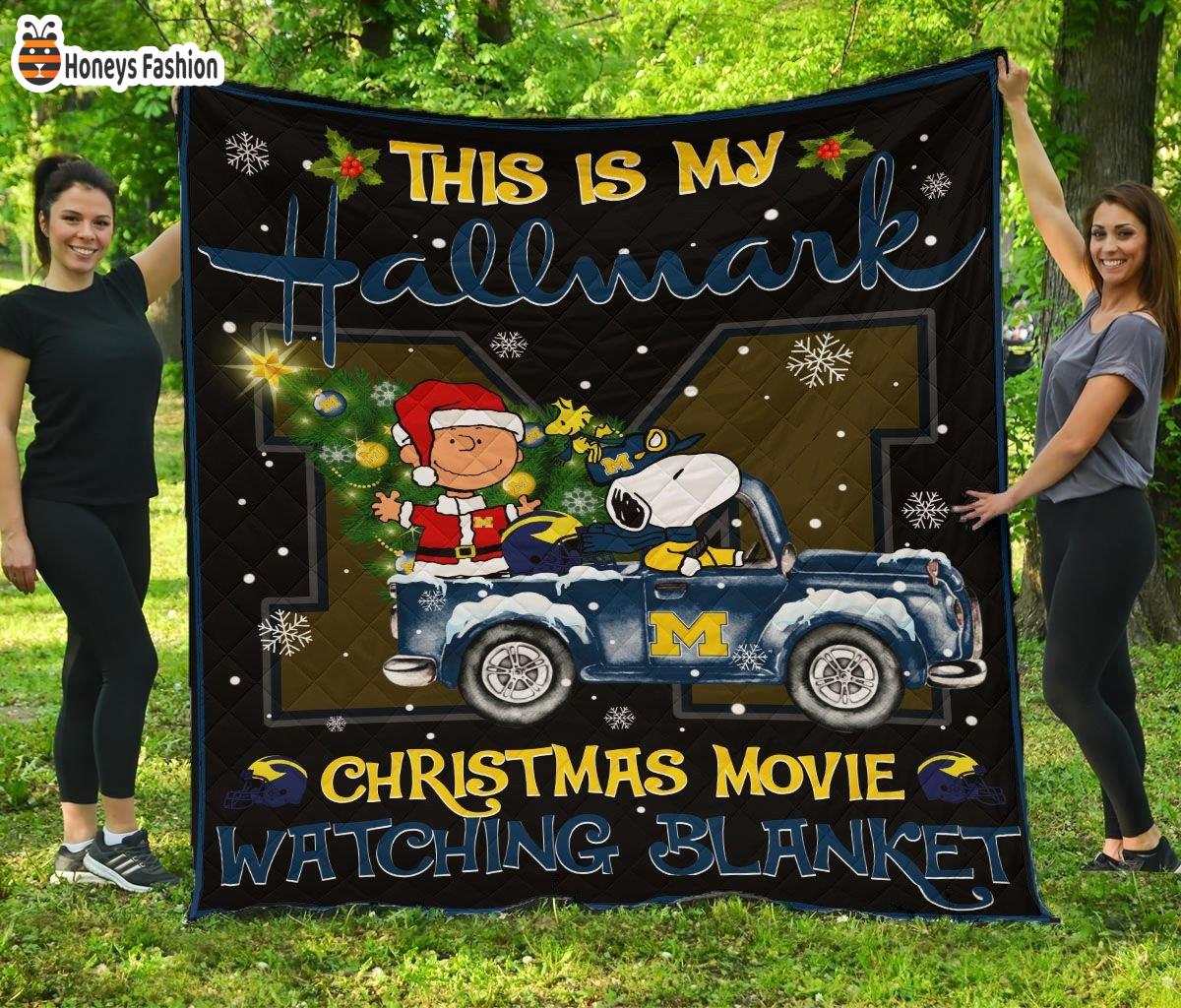 Michigan Wolverines This Is My Hallmark Christmas Movie Watching Blanket