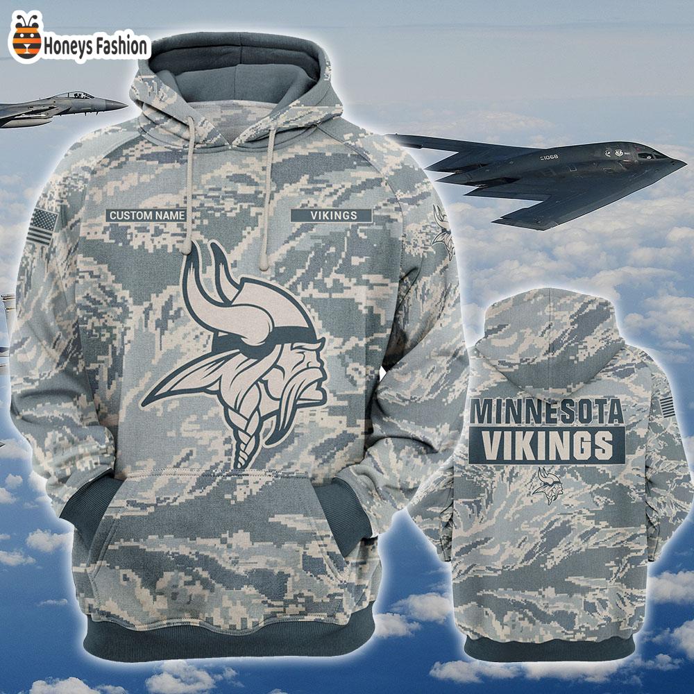 Minnesota Vikings U.S Air Force ABU Camouflage Personalized T-Shirt Hoodie