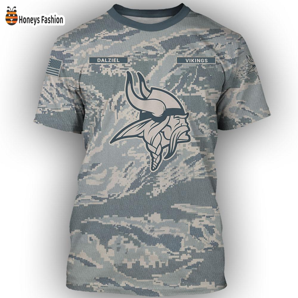 Minnesota Vikings U.S Air Force ABU Camouflage Personalized T-Shirt Hoodie