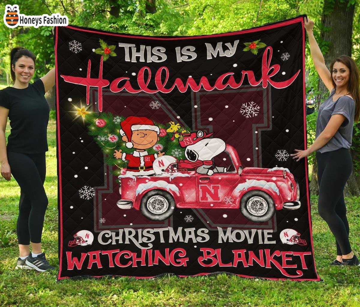 Nebraska Cornhuskers This Is My Hallmark Christmas Movie Watching Blanket