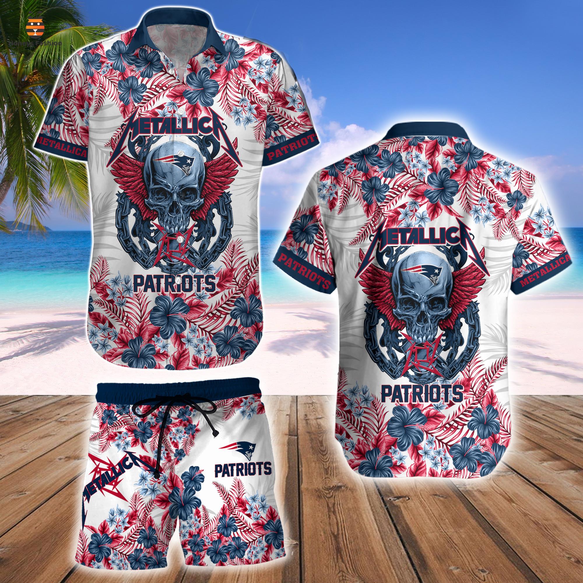 New England Patriots Metallica Hawaii Shirt And Short
