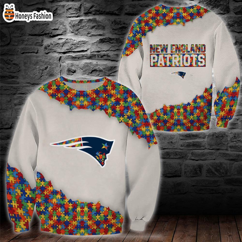 New England Patriots NFL Autism 3d Hoodie Tshirt