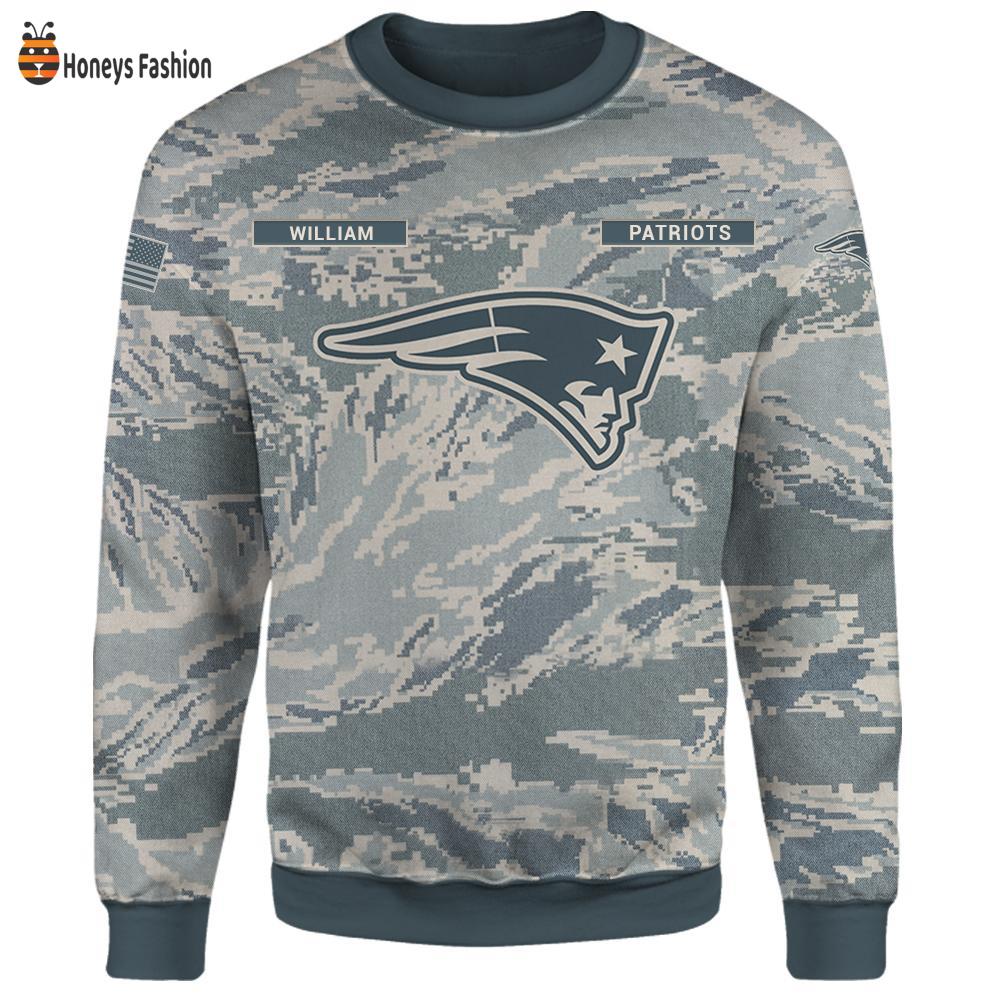 New England Patriots U.S Air Force ABU Camouflage Personalized T-Shirt Hoodie