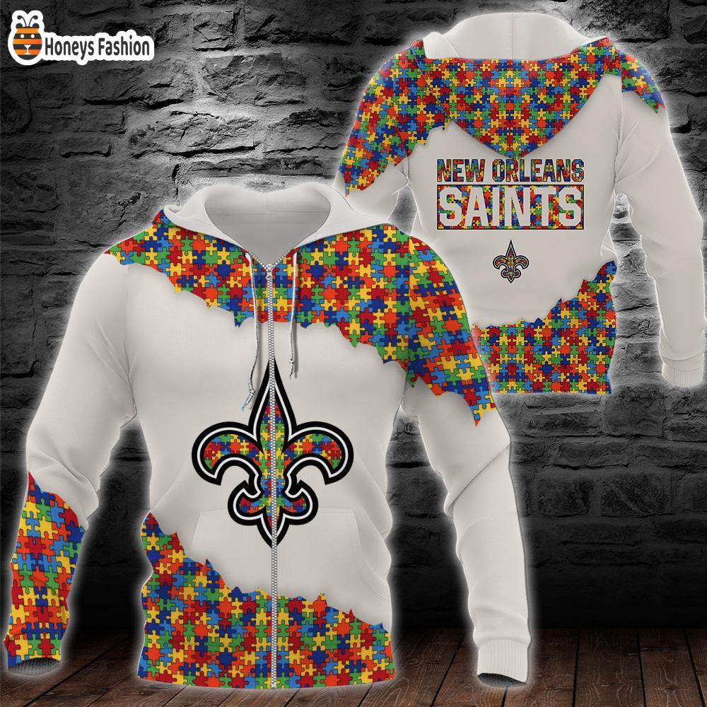 New Orleans Saints NFL Autism 3d Hoodie Tshirt