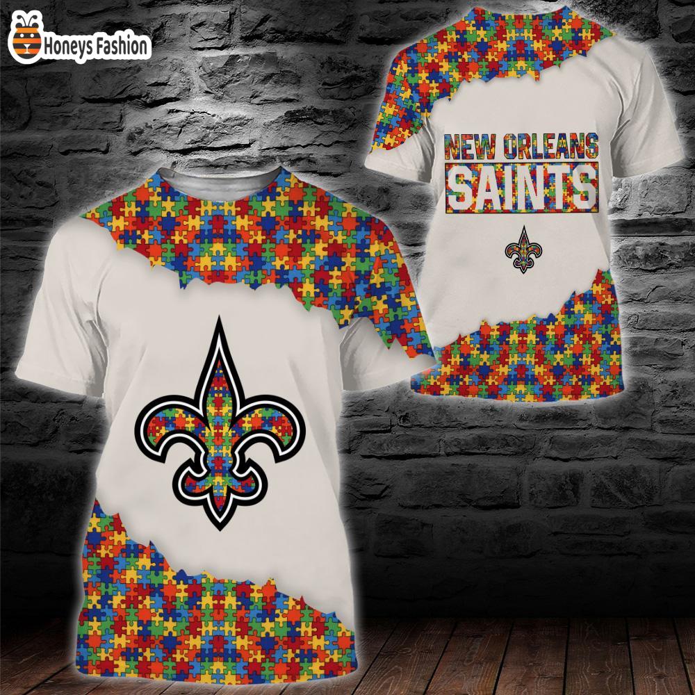 New Orleans Saints NFL Autism 3d Hoodie Tshirt