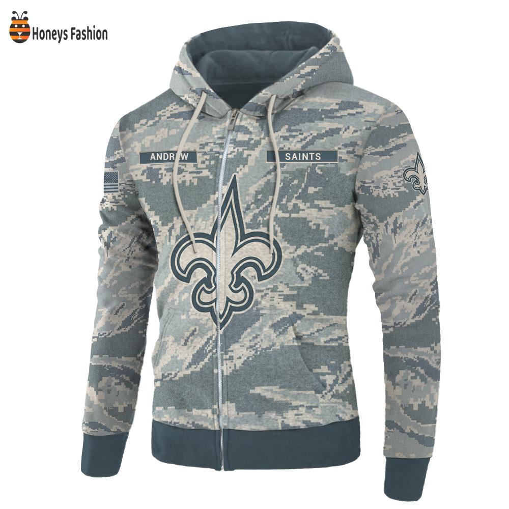 New Orleans Saints U.S Air Force ABU Camouflage Personalized T-Shirt Hoodie