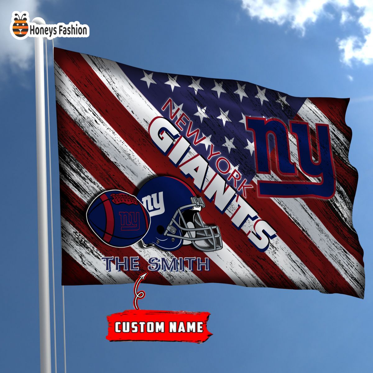 New York Giants Custom Name Personalized Flag
