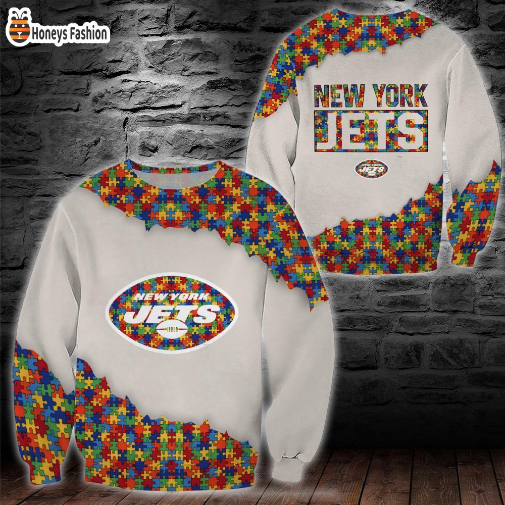 New York Jets NFL Autism 3d Hoodie Tshirt