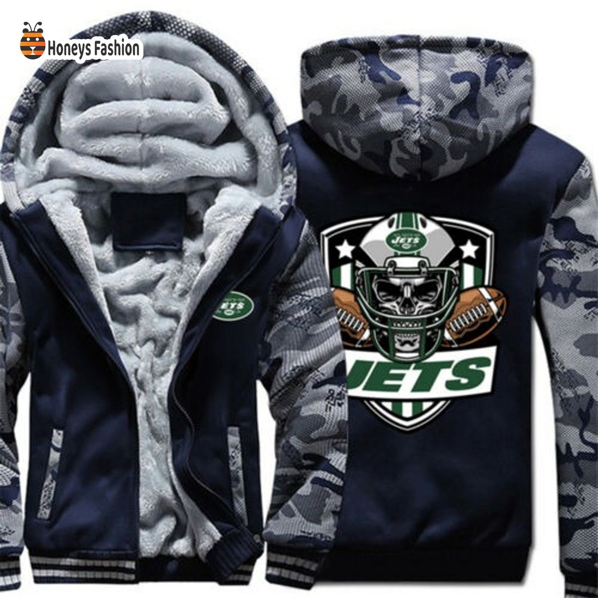 New York Jets NHL 3D Fleece Hoodie