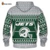 New York Jets Reindeer Snowflake Christmas 3D Hoodie