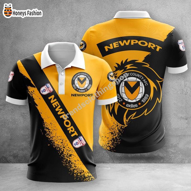Newport County Lion 3d Hoodie Polo