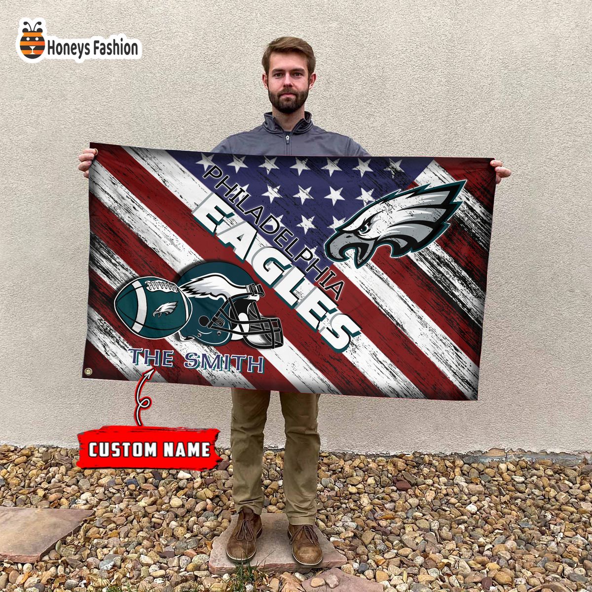 Philadelphia Eagles Custom Name Personalized Flag