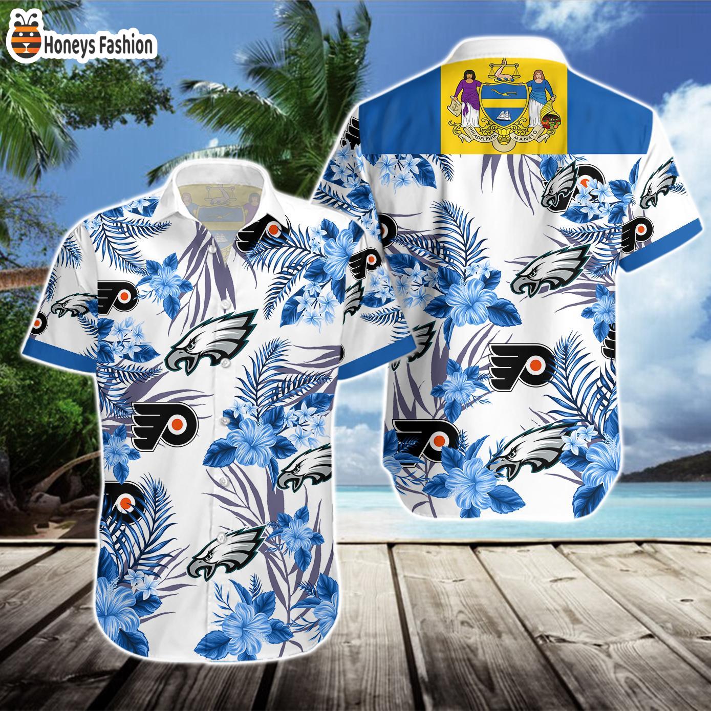 Philadelphia Eagles Flyers Hawaiian Shirt