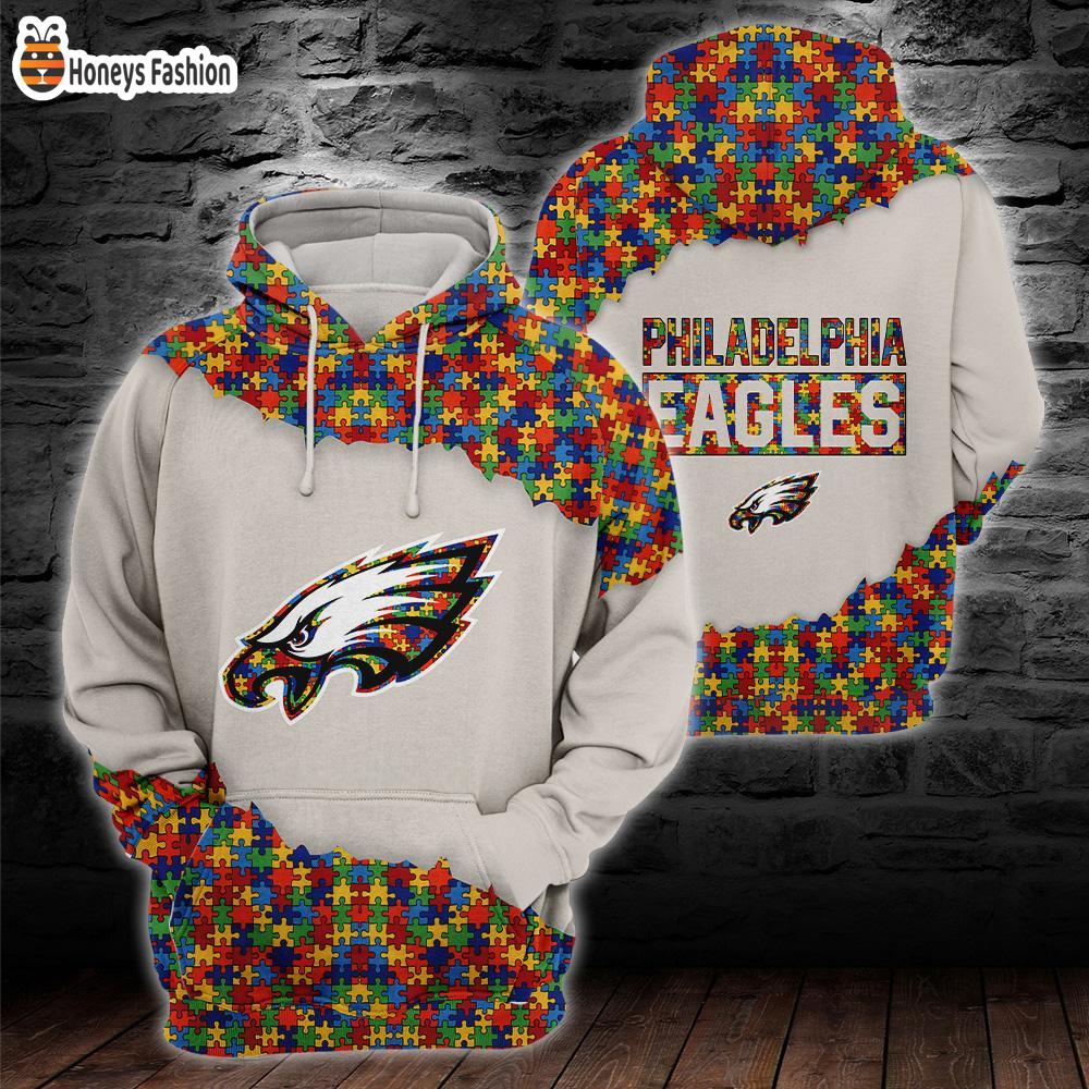 Philadelphia Eagles NFL Autism 3d Hoodie Tshirt