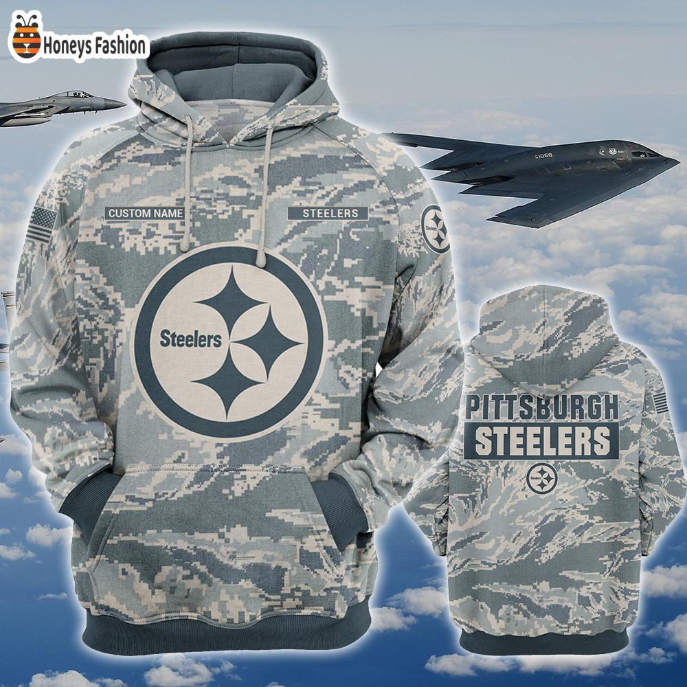 Pittsburgh Steelers U.S Air Force ABU Camouflage Personalized T-Shirt Hoodie