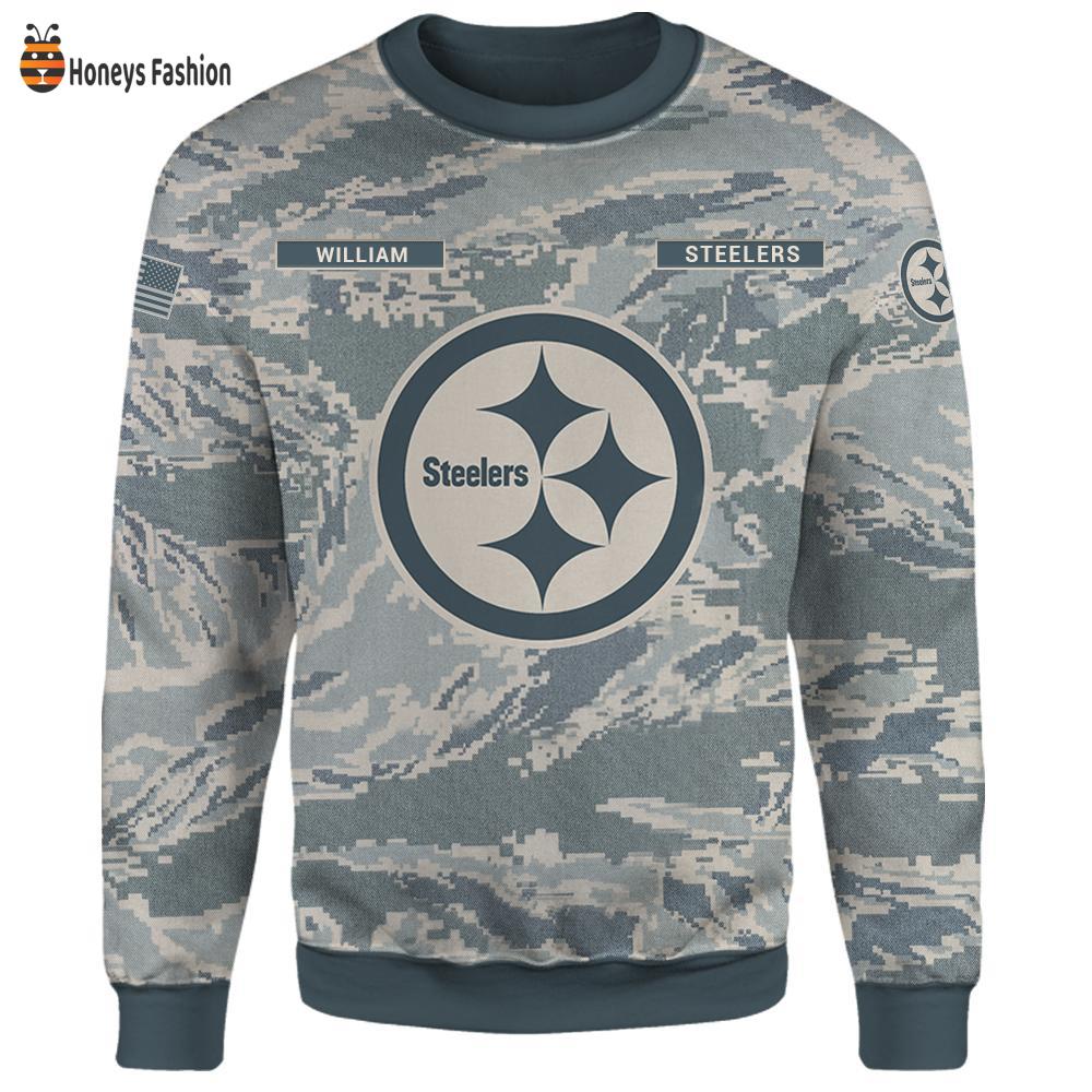 Pittsburgh Steelers U.S Air Force ABU Camouflage Personalized T-Shirt Hoodie