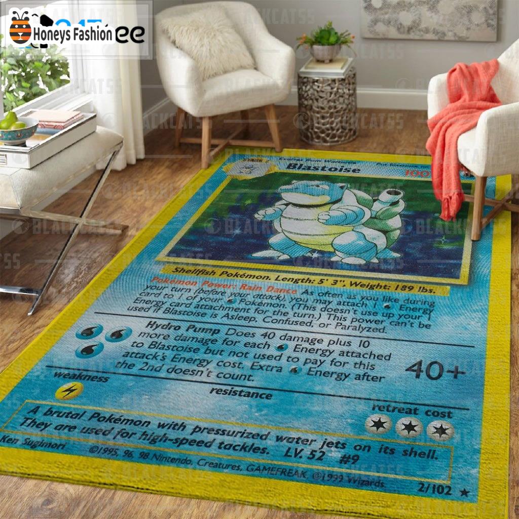 Pokemon Blastoise Card Rug Carpet
